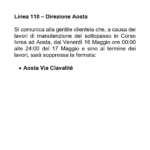 AVVISO CHIUSURA SOTTOPASSO AOSTA